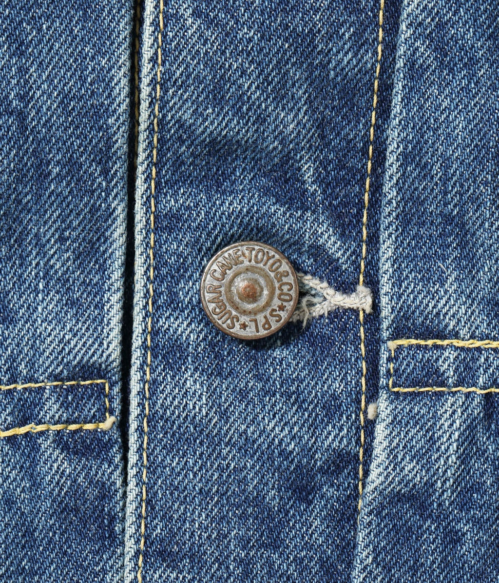 14.25oz. DENIM JACKET 1953 AGED MODEL CARTOON PAINT
