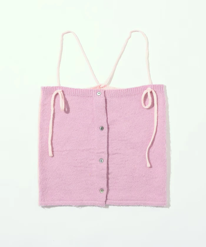 Alpaca Blend Bicolor Knit Vest