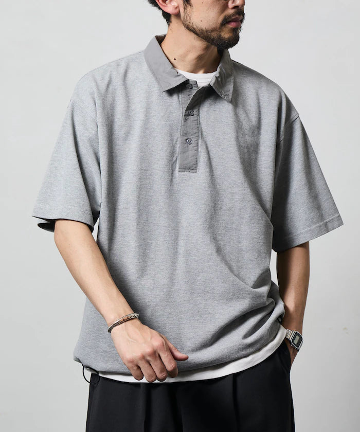 Big Silhouette Spindle Short Sleeve Tech Polo