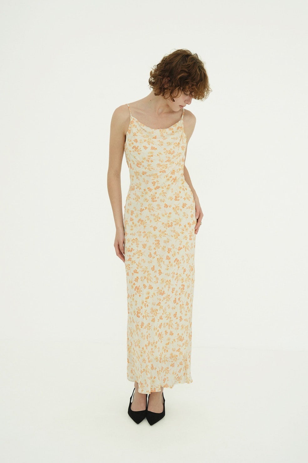 MABEL FLOWER DRAPE CAMI ONEPIECE