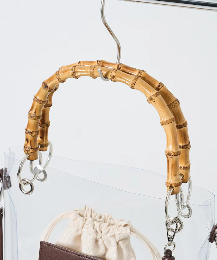 2way Bamboo Handle PVC Bag