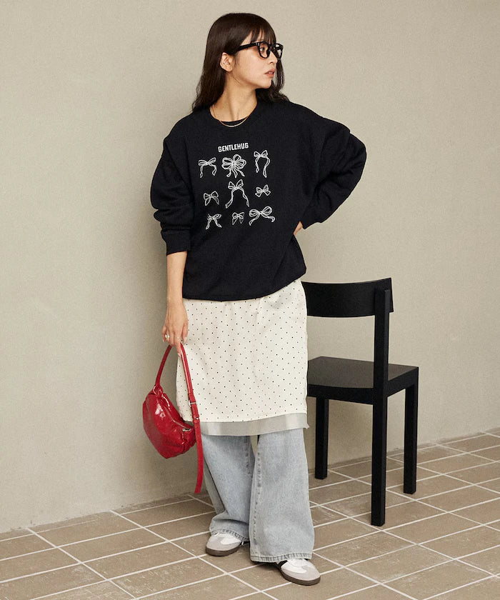 Ribbon Embroidery Crew Sweat Limited Edition