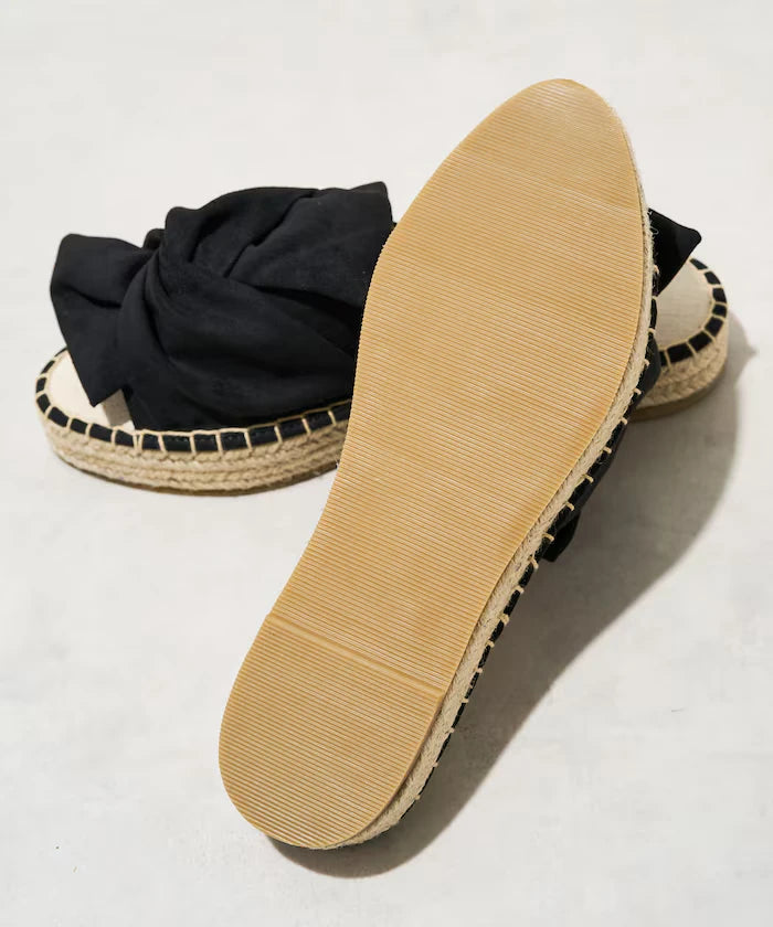 Espadrille-style Ribbon Sandals [Available in sizes 36-38]