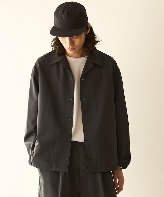 Functional Material Oversized CPO Shirt & Wide Easy Pants Setup / Washable / UV Cut / Quick Dry / Contact Cooling