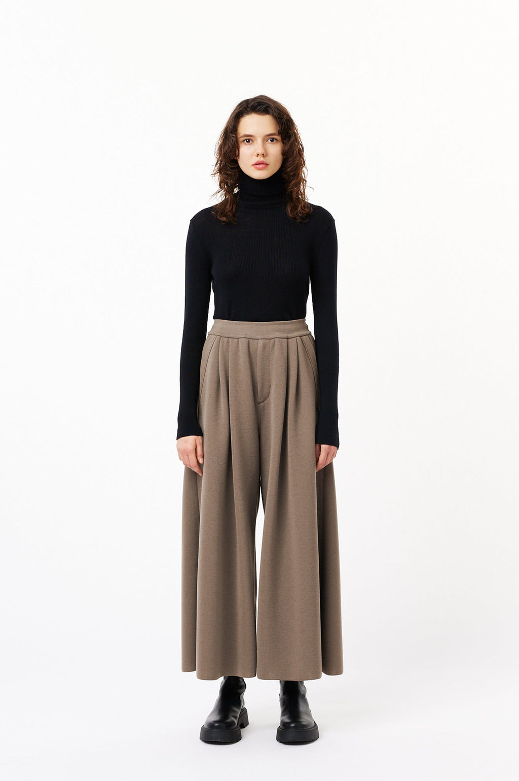 WOOL RIB HIGHNECK TOP