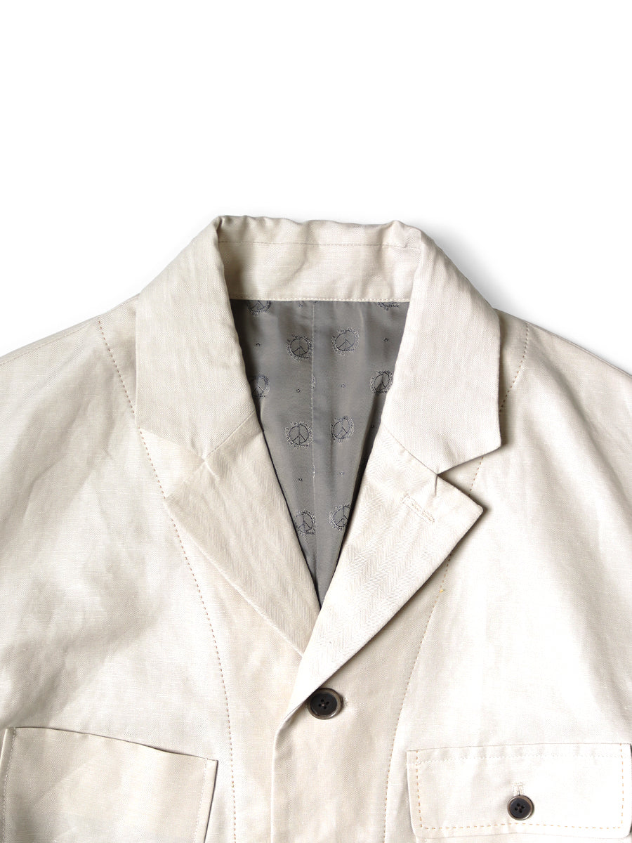 Cotton Linen Herringbone Lumber Suit JKT (BEERpt)