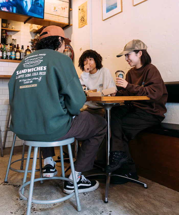 LANDER SANDWICHES×FREAK'S STORE/ Lander Limited Edition Big Silhouette Back Print Crewneck Sweat 【Limited Release】