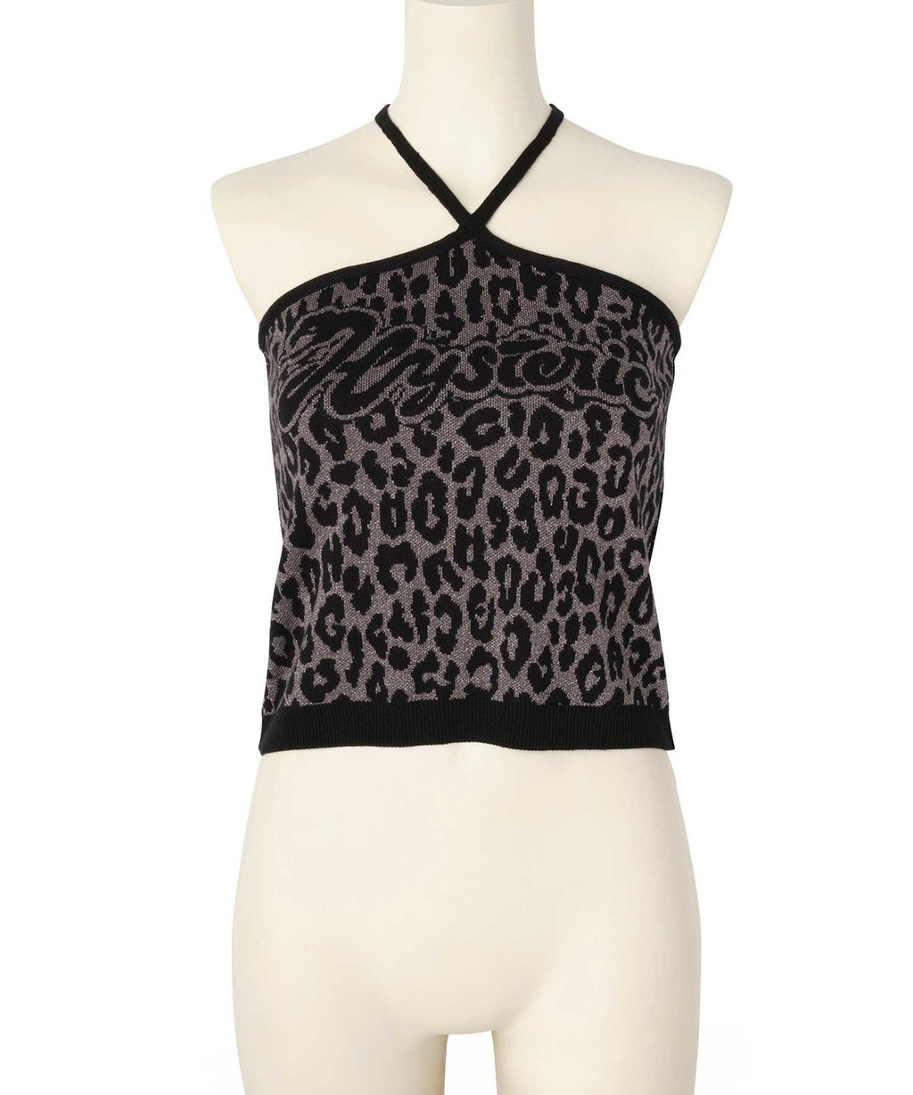 SNAKE LOGO Jacquard Halter Neck