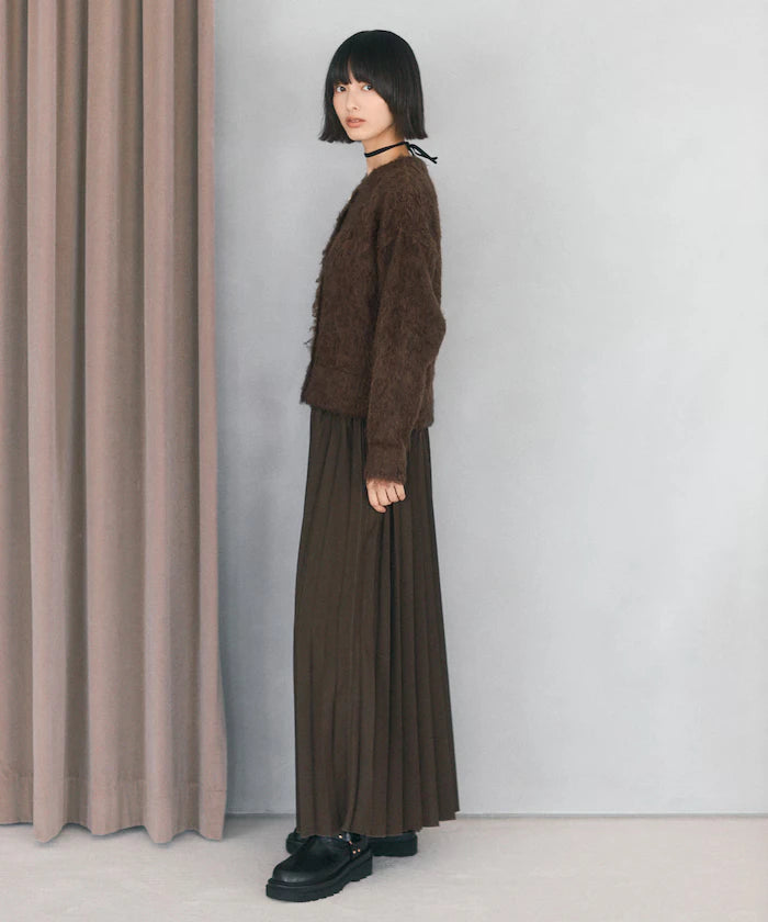 Variation Button Shaggy Knit Cardigan