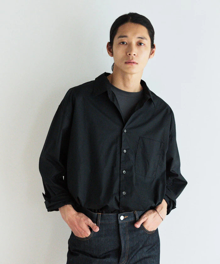 <New Color Added> Relaxed Fit Broad Shirt / Regular Collar / Long Sleeve
