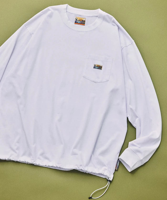 FREAK'S STORE for BEACH & FES Relax Fit One Point Logo Spindle Long Sleeve T-Shirt