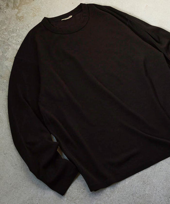 SUPER MERINO WOOL×INKEEP Crew Neck Long Sleeve T-Shirt