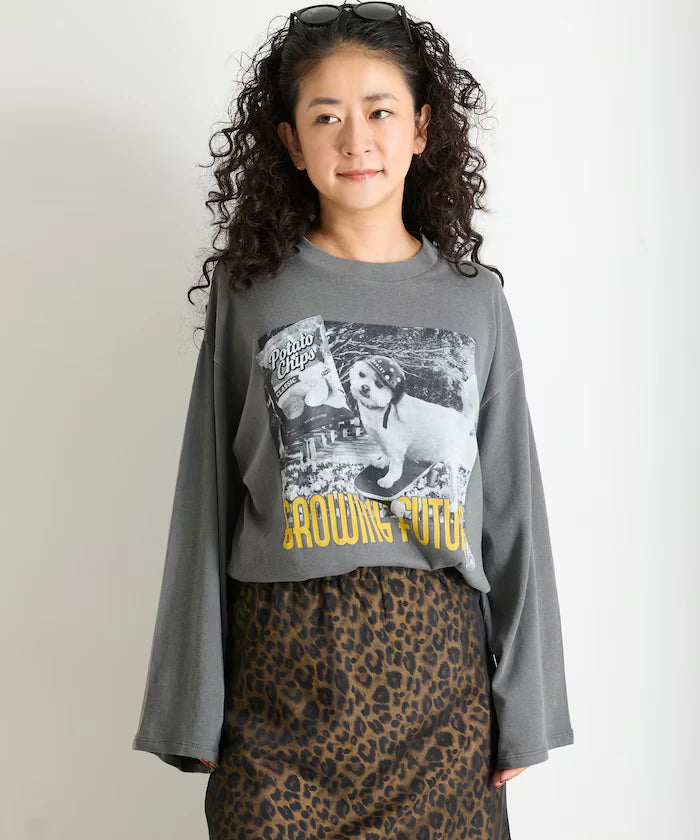 Dog Photo Print Long Sleeve T
