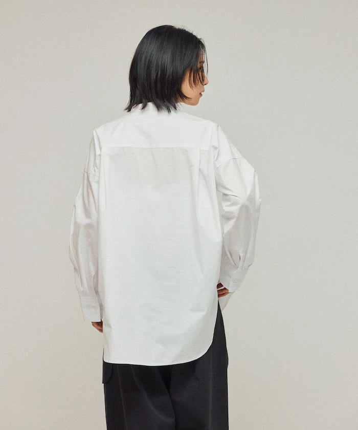Oversized Long Sleeve Brooch Shirt