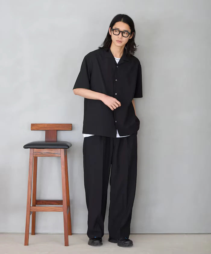 Functional Material Open Collar Short Sleeve Shirt Set 3 Piece Set / Washable / UV Cut / Quick Dry / Cooling Touch