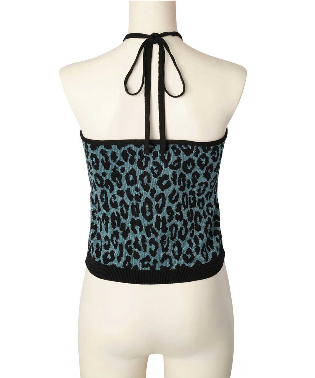 SNAKE LOGO Jacquard Halter Neck