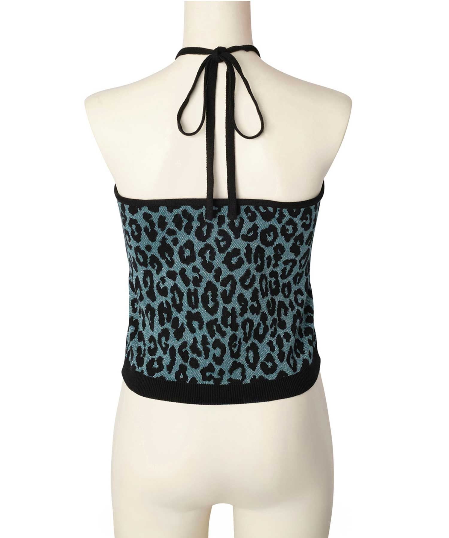 SNAKE LOGO Jacquard Halter Neck