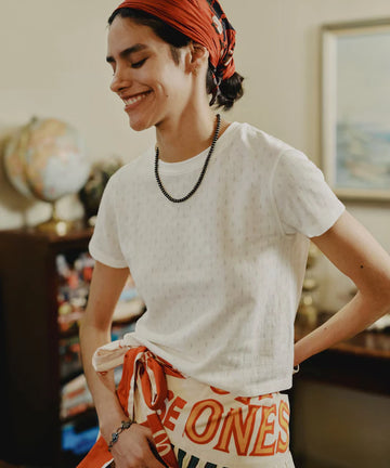 Eyelet Mini Sweat Short Sleeve T-Shirt