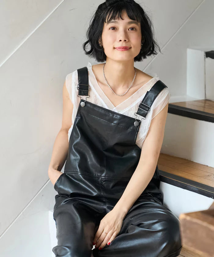 Leatherette Overalls