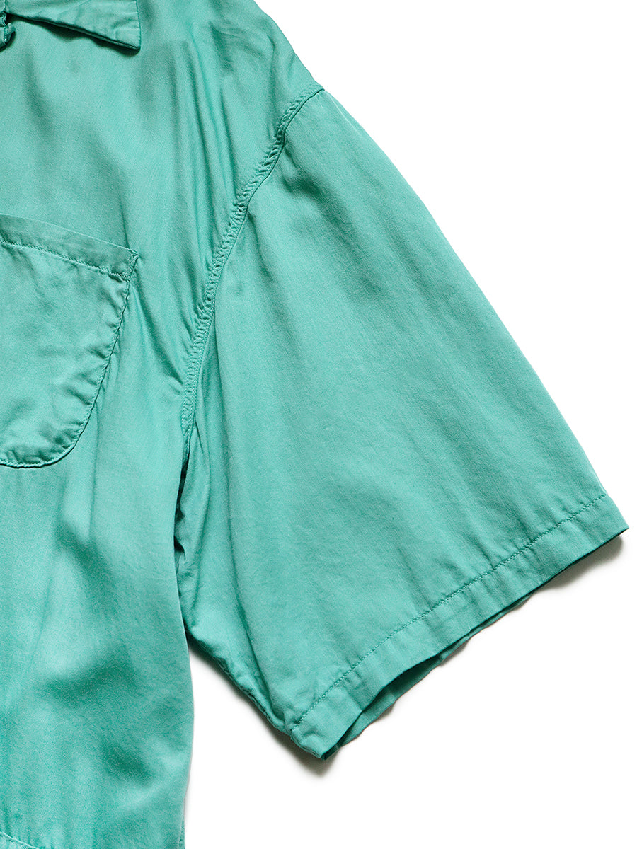 Cotton Satin Wind Pane Aloha Shirt