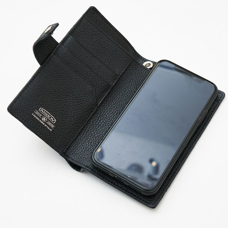 SHRINK LEATHER MOBILE MULTI CASE sizeS/BROWN