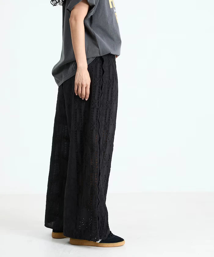 Cutwork Embroidered Easy Pants
