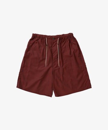 banshu ori circular fatigue short pants wine