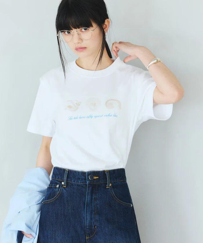 Comfortable Shell Print Crew Neck T-Shirt