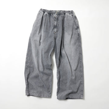 Recycled Waste Suvin Cotton Yarn 10oz. Jelt Denim Easy Wode Pants Bleach Washed