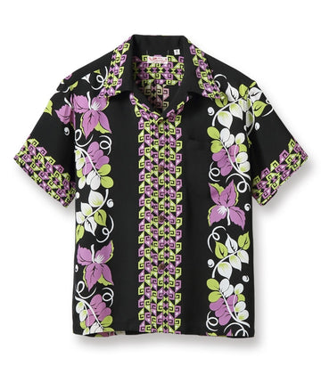 RAYON HAWAIIAN SHIRT “POLYNESIAN BORDER”