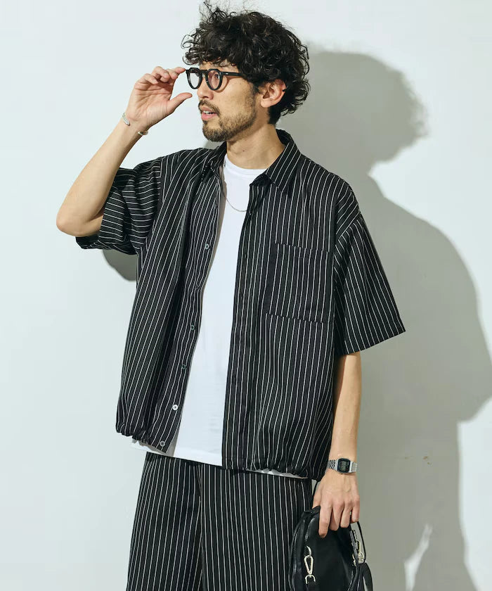 Spindle Stripe Short Sleeve Shirt / Compatible with Setup