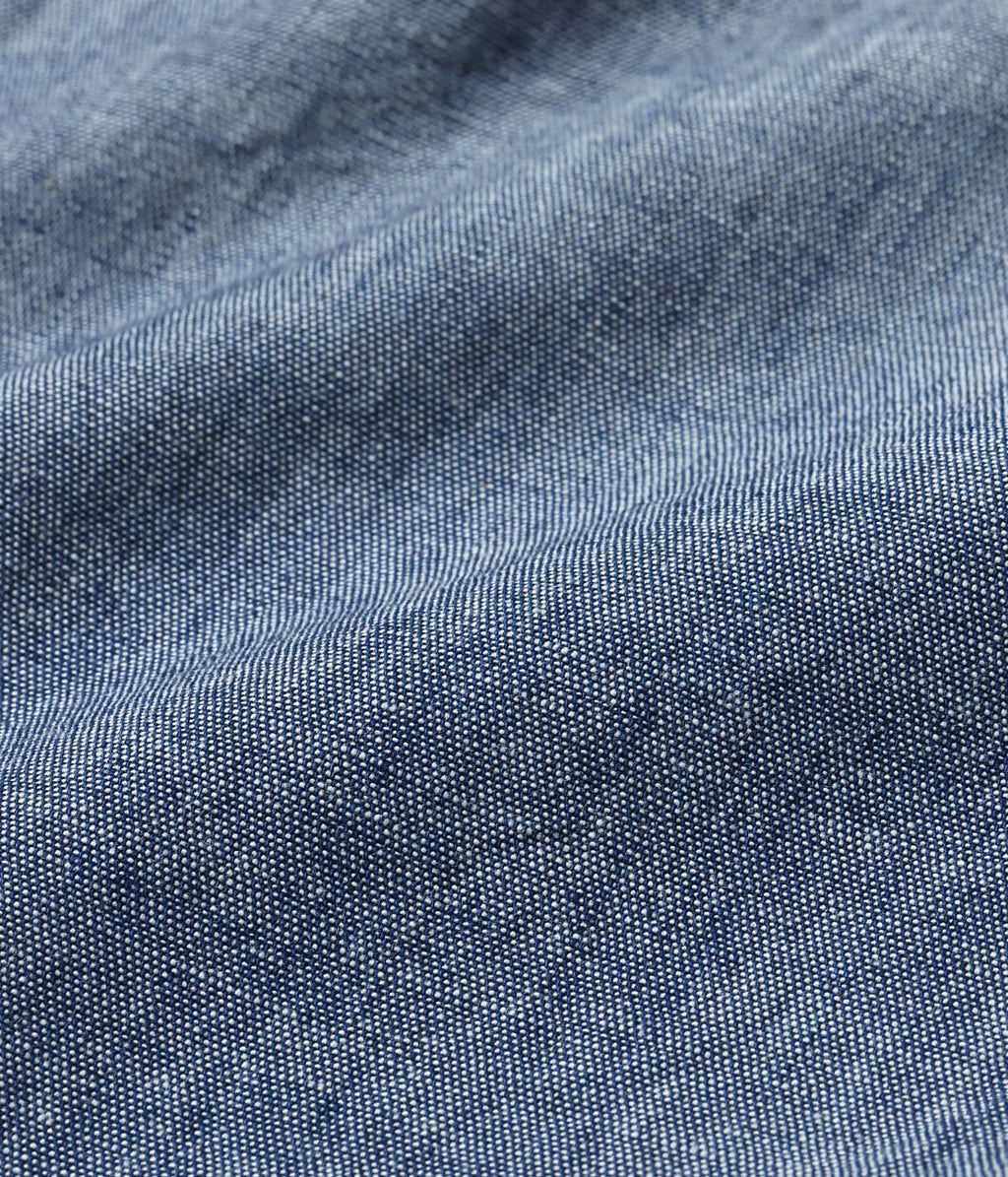 Chambray Work Shirt with Chain Embroidered