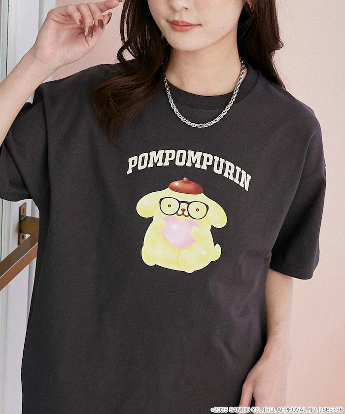 "SANRIO CHARACTERS" College Style Printed T-Shirt Limited Edition