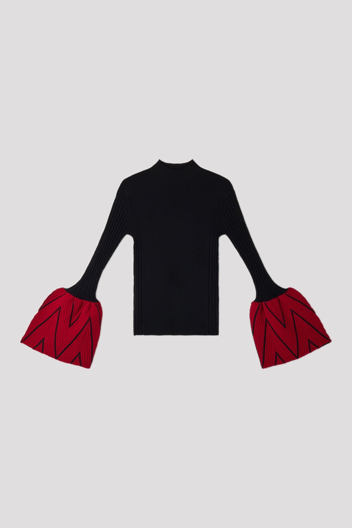 POTTERY HERRINGBONE LONG BELL SLEEVE TOP