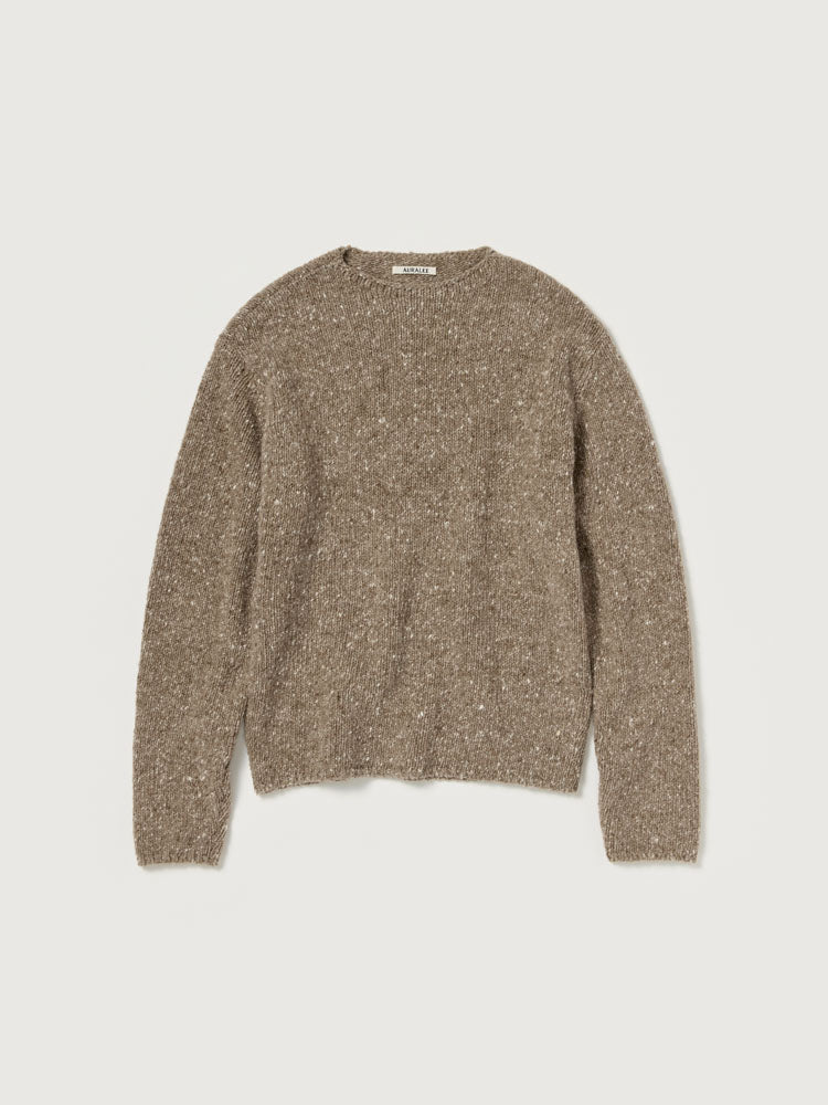 LOW-GAUGE HOMESPUN TWEED KNIT P/O