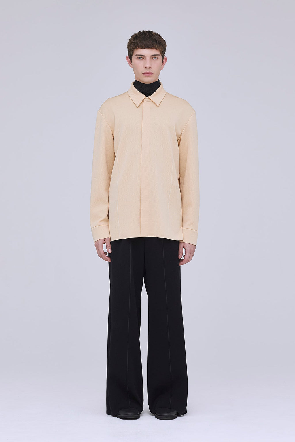 AC MILAN RIB COVERED PLACKET SHIRT