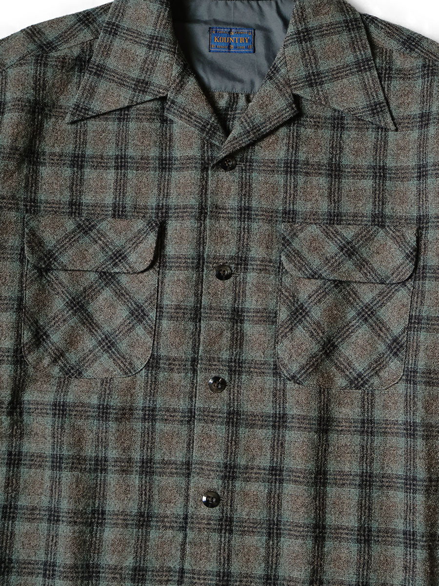 Wool Check Friend Pocket Board Shirt