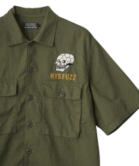 Snake & Skull Embroidery Utility Shirt