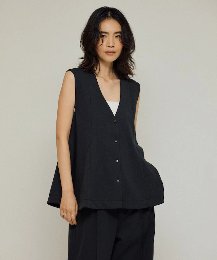 Peplum Silhouette V-Neck Gilet / Vest