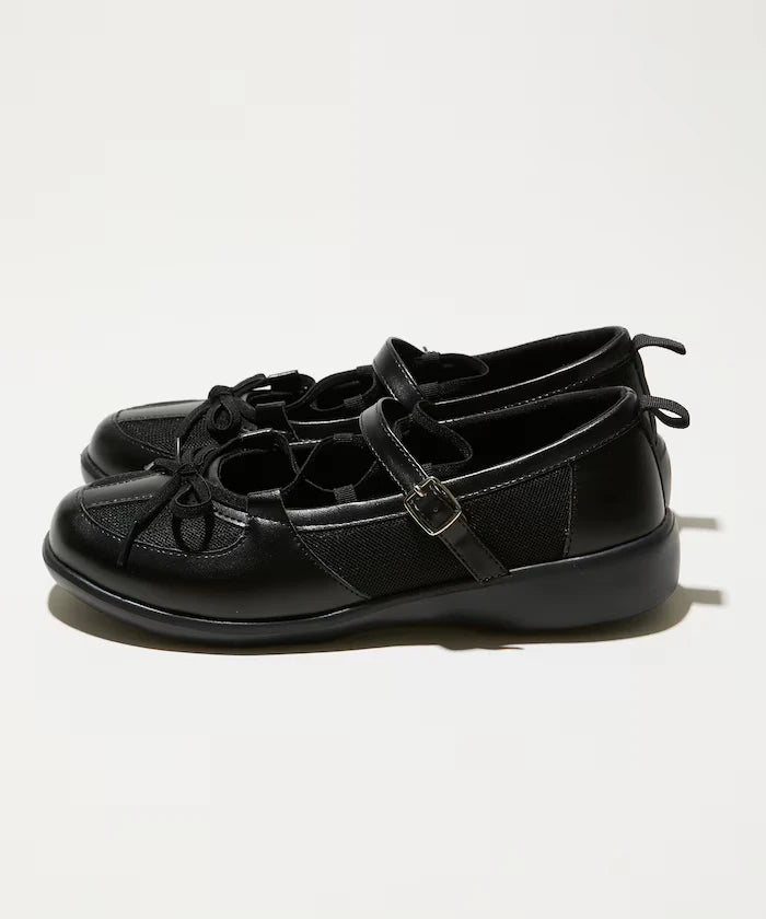 Lace-up ballet shoes