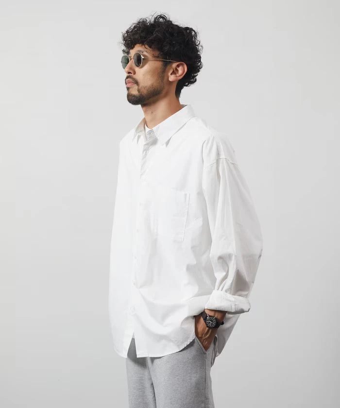 <New Color Added> Relaxed Fit Broad Shirt / Regular Collar / Long Sleeve