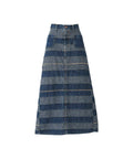 Scratch Long Denim Skirt