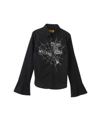 Hysteric Spider Lace Up Frill Cuff Blouse