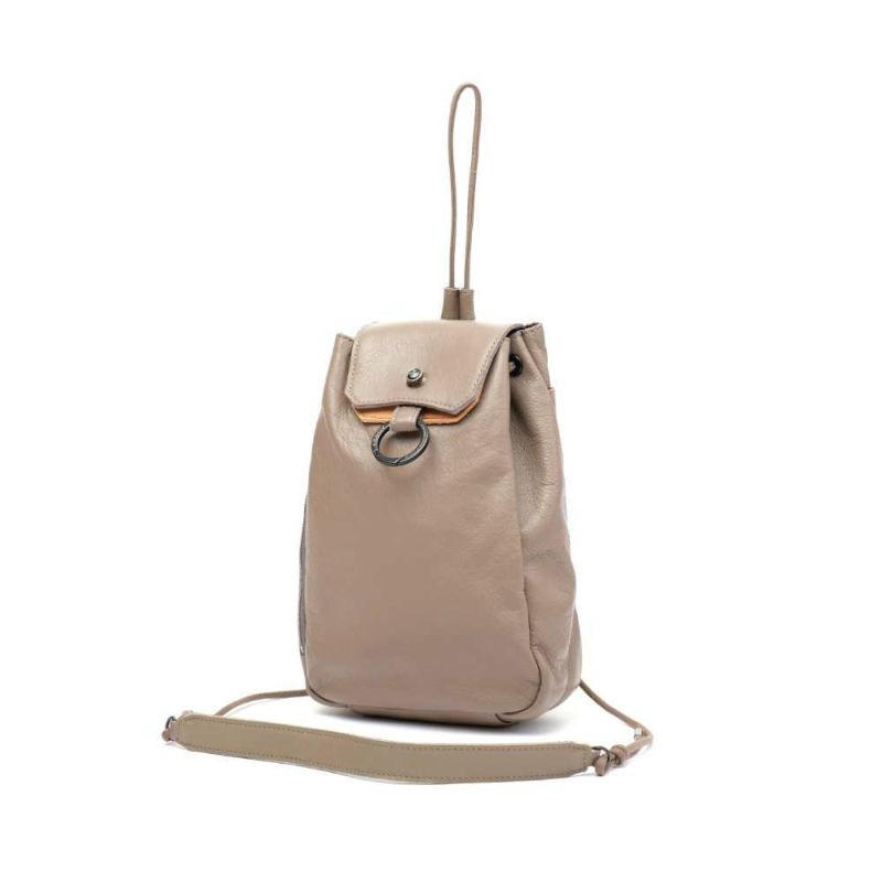 TONE LAYER DRAWSTRING SHOULDER / GREIGE