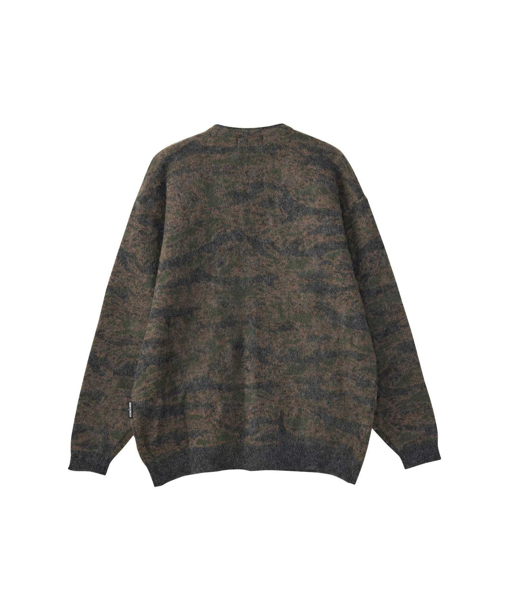 TIGER CAMO Jacquard Cardigan