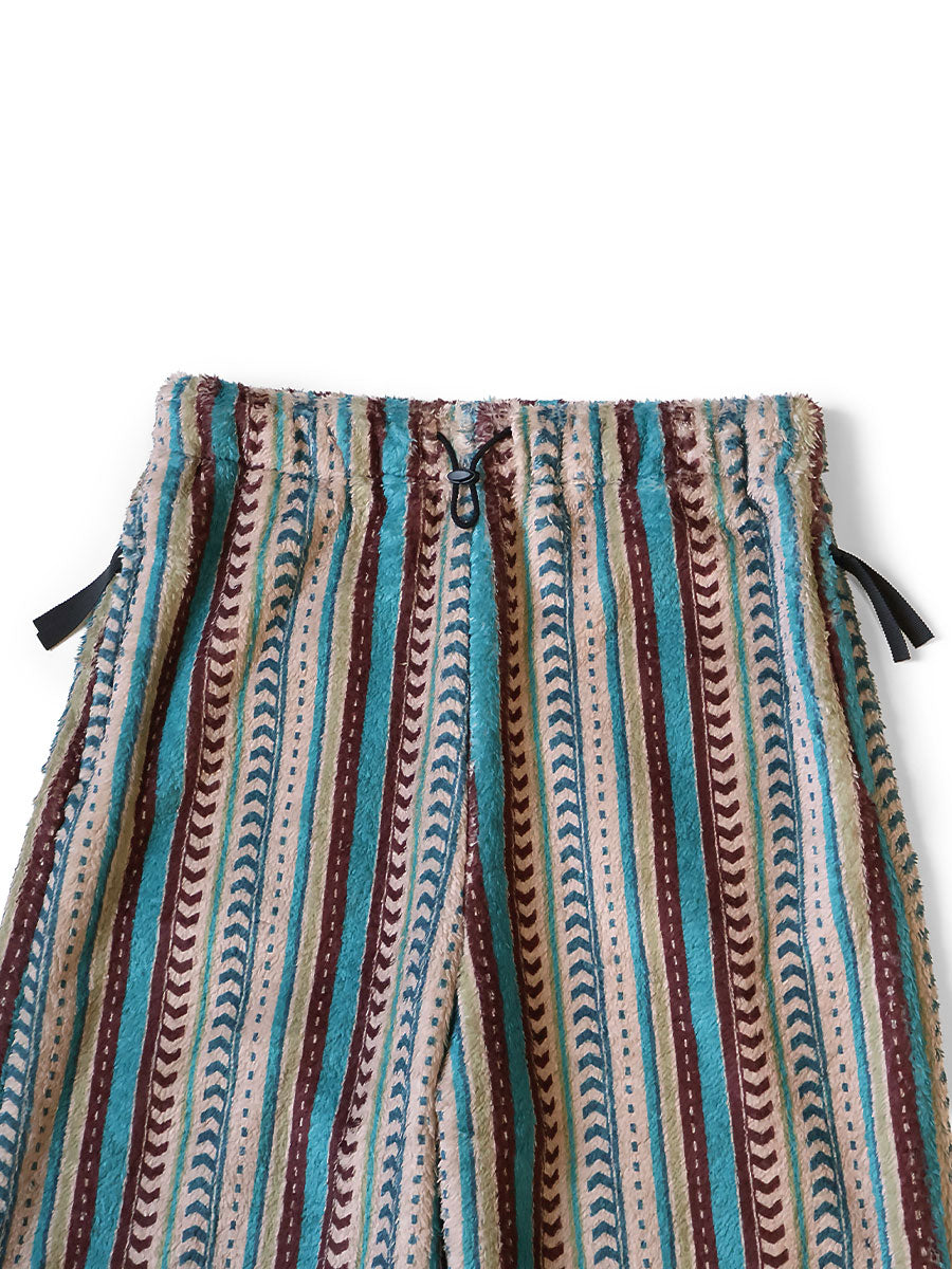Columbia Stripe Pattern Fleece Easy Straight Pants