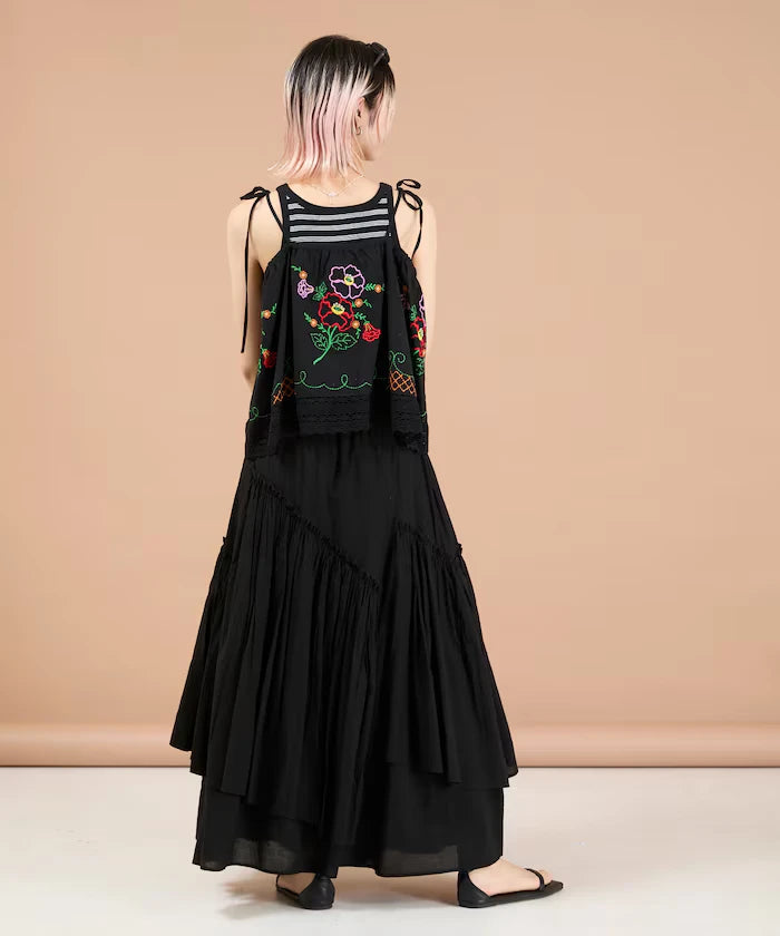 India Shoulder Ribbon Embroidered Remake Style Camisole