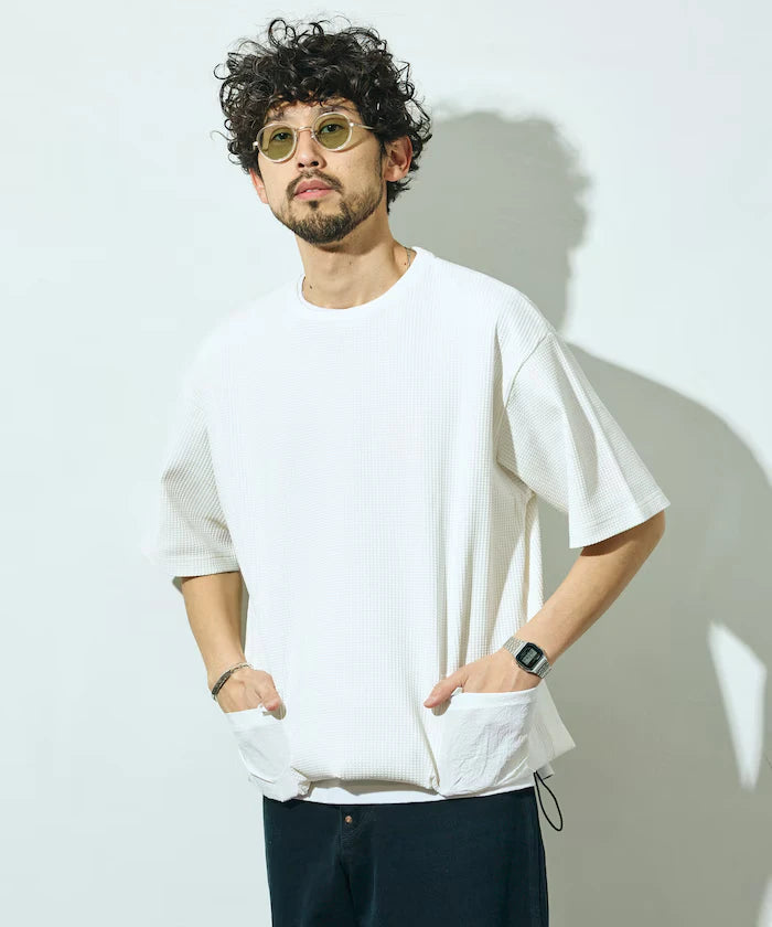 Side Pocket Spindle Tech Thermal Short Sleeve T-Shirt / Big Silhouette