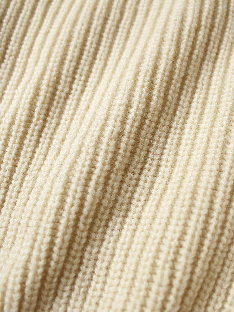 5G Wool Ribbed Bell Sleeve Sweater