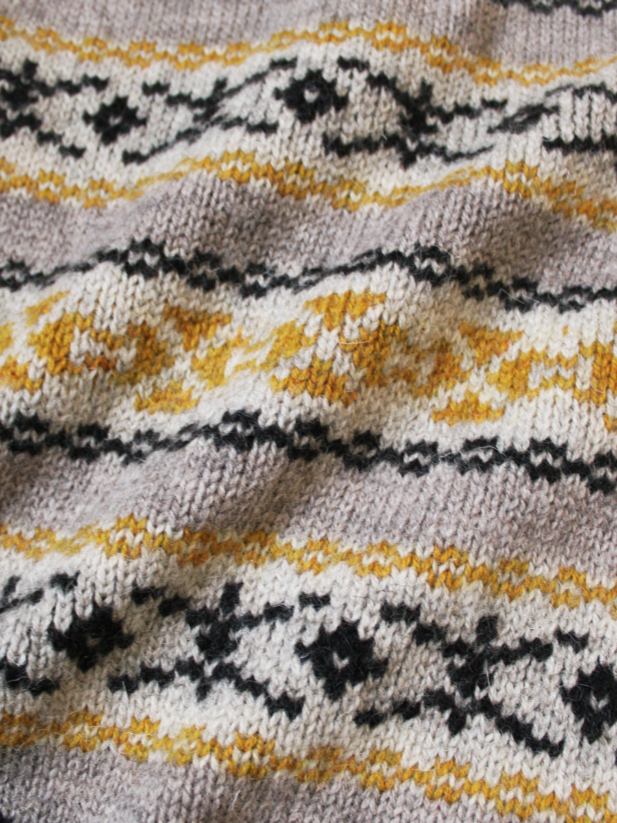 3G Wool Yellowknife Fair Isle Half-Zip Vest